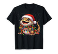 Bearded Dragon Lights Santa Hat Snow T-Shirt - Trendy Graphic Men Women - T-Shirt, Sweatshirt, Hoodie