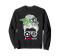 Soccer Sister Messy Bun Hair Soccer Sweatshirt - Custom Art Print Unisex - T-Shirt, Sweatshirt, Hoodie
