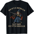 Outta Spells But Not Shells Wizard Fantasy Meme - Adult & Kids T-Shirts, Sweatshirts & Hoodies apparel design preview 1