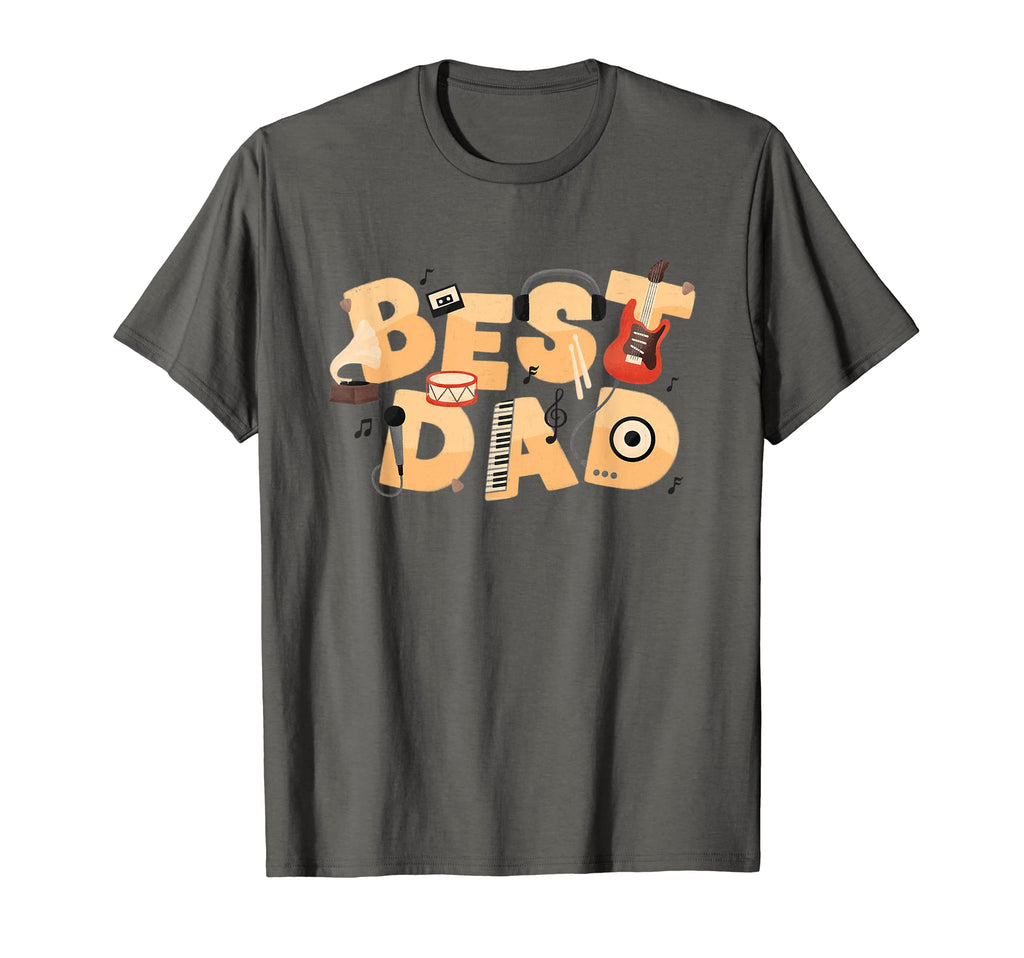 Mens Best Dad Musician Fathers Day T-Shirt - Fun Novelty Design Men Women - T-Shirt, Sweatshirt, Hoodie