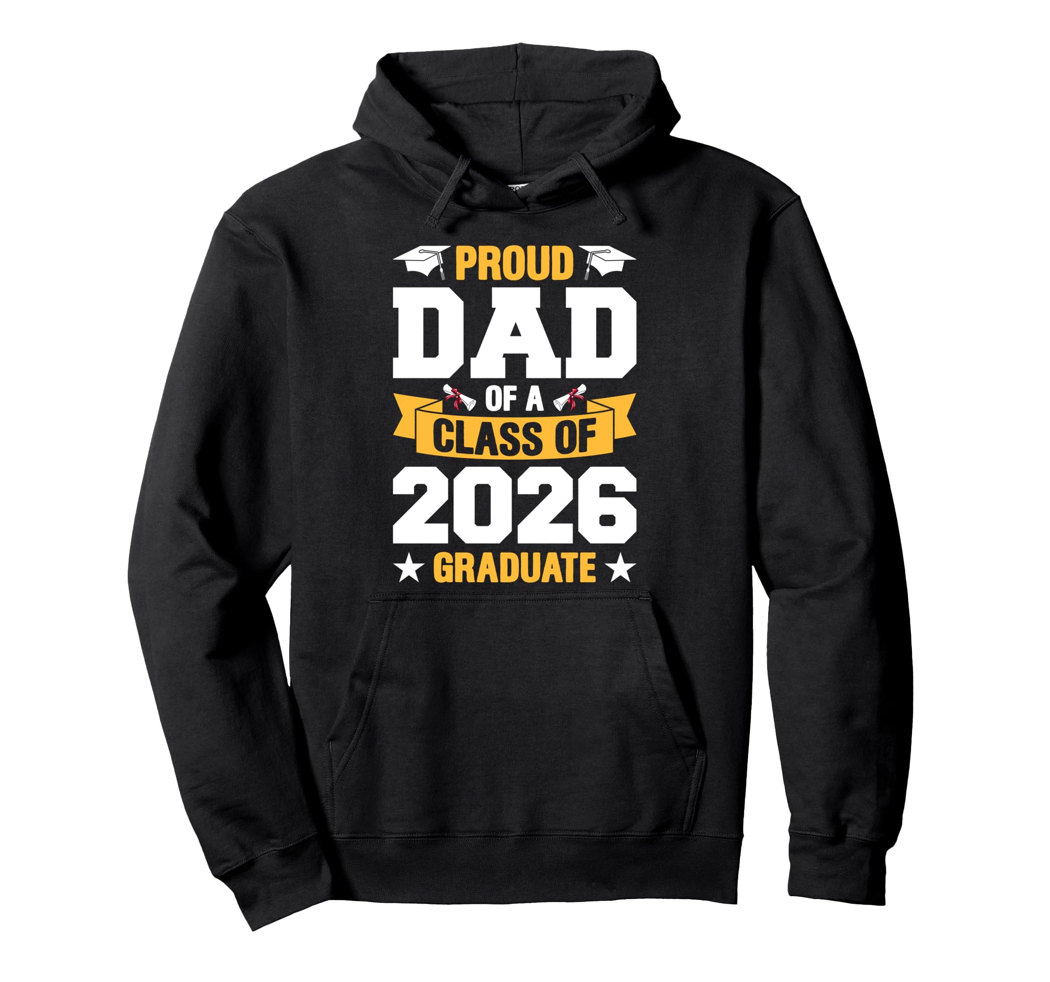 Proud Dad Class 2026 Graduate Senior Hoodie - Minimalist Print for Adults - T-Shirt, Sweatshirt, Hoodie