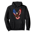 American Flag Patriotic Bald Eagle 4Th Hoodie - Novelty Apparel for Adults - T-Shirt, Sweatshirt, Hoodie