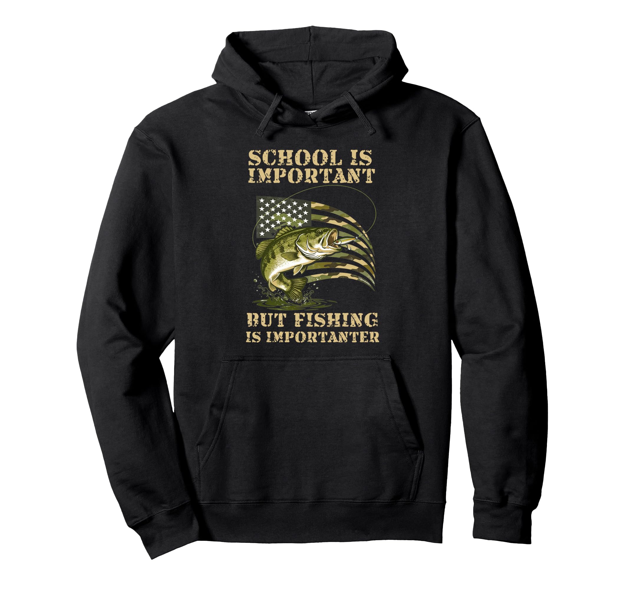 School Is Important But Fishing Funny Hoodie - Graphic Print Unisex - T-Shirt, Sweatshirt, Hoodie