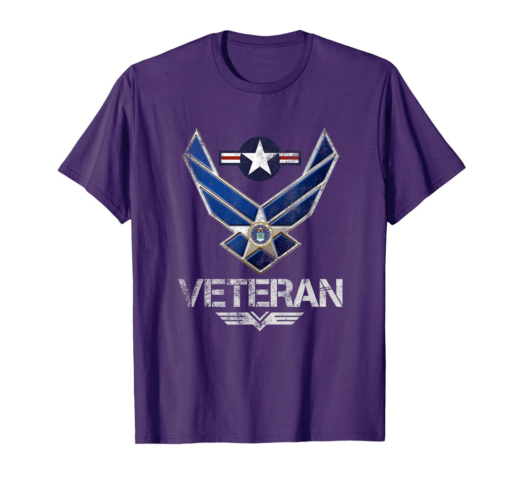U S Air Force Veteran Usaf Flag T-Shirt - Fun Novelty Design for Adults - T-Shirt, Sweatshirt, Hoodie