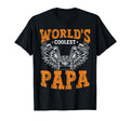 Mens Worlds Coolest Papa Best Dad T-Shirt - Minimalist Print for Adults - T-Shirt, Sweatshirt, Hoodie