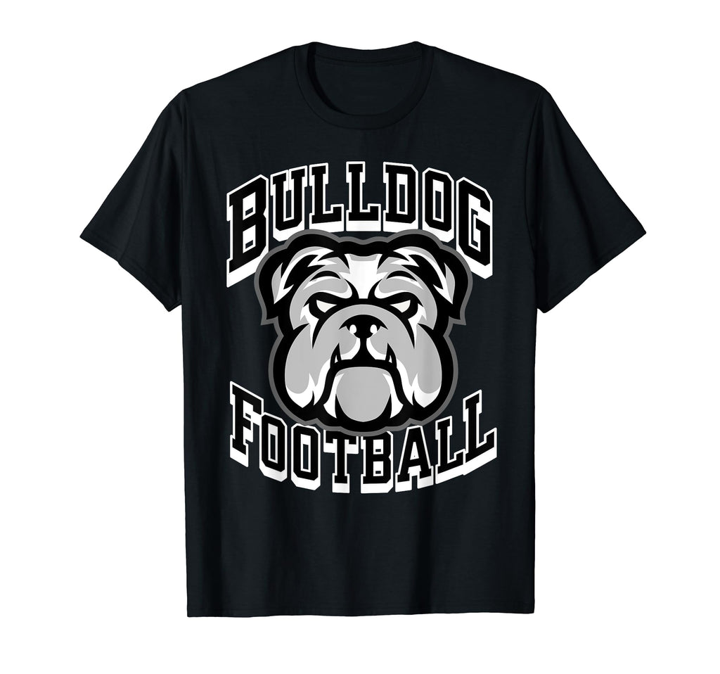 Bulldogs Football Game Day Mom Dad Black T-Shirt - Graphic Print for Adults - T-Shirt, Sweatshirt, Hoodie