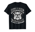 Bulldogs Football Game Day Mom Dad Black T-Shirt - Graphic Print for Adults - T-Shirt, Sweatshirt, Hoodie