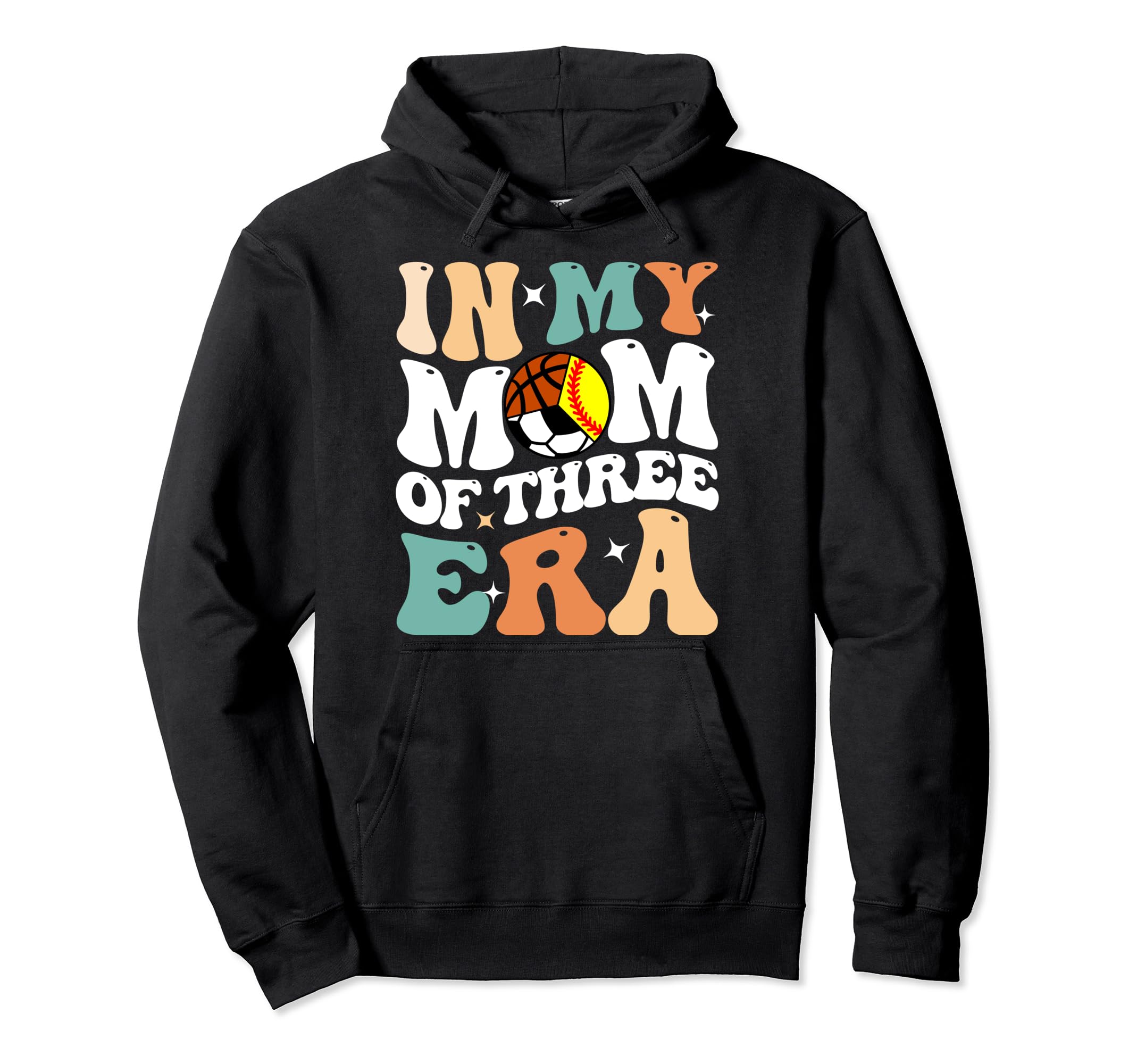 My Mom Three Era Funny Softball Hoodie - Fun Novelty Design Men Women - T-Shirt, Sweatshirt, Hoodie