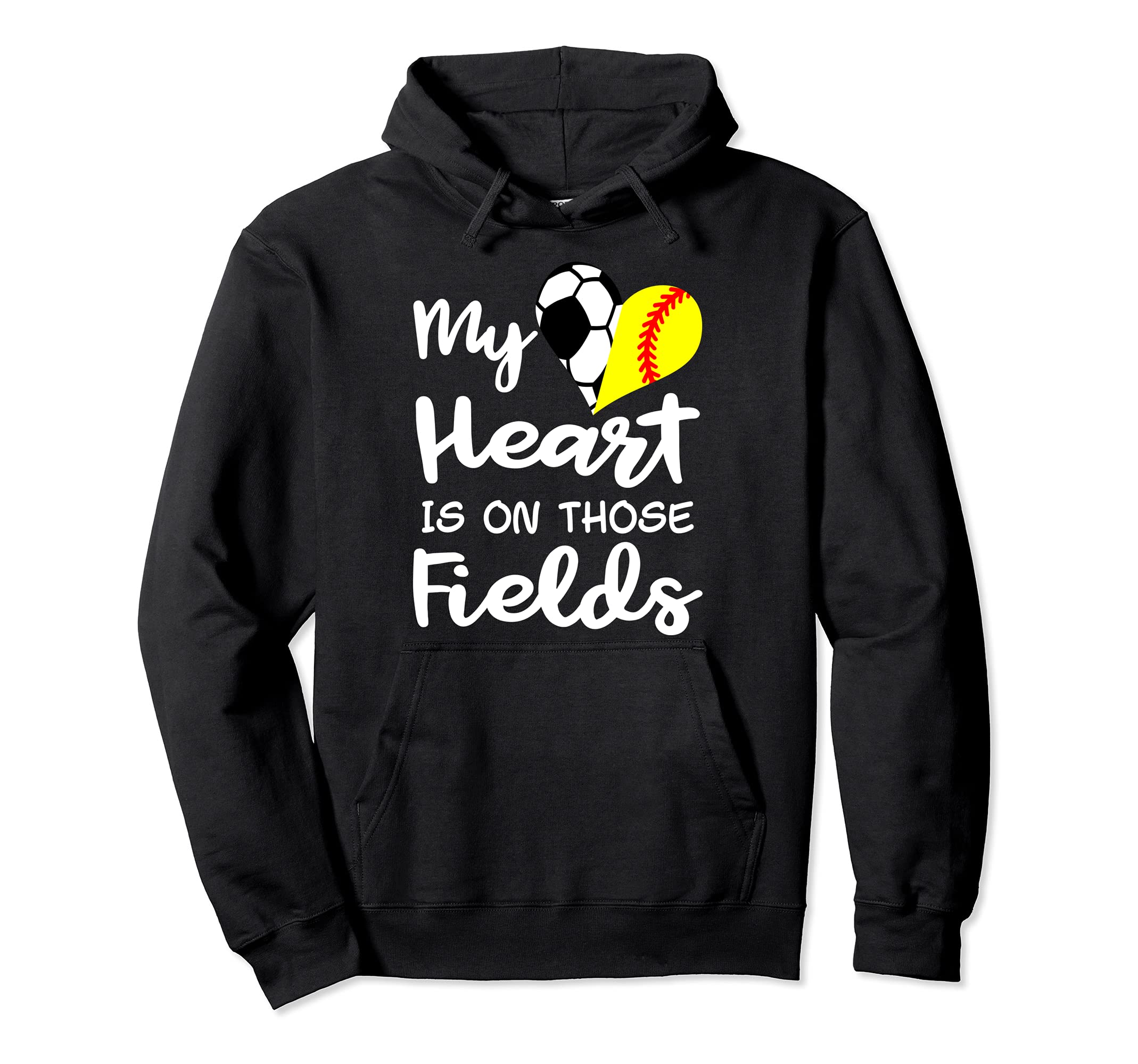 My Heart Is Those Fields Funny Soccer Hoodie - Minimalist Print Unisex - T-Shirt, Sweatshirt, Hoodie