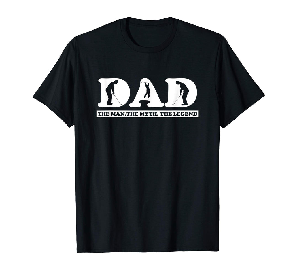 Mens Golf Dad Myth And Legend T-Shirt - Custom Art Print Unisex - T-Shirt, Sweatshirt, Hoodie