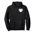Pocket Baseball Heart Softball Mom Dad Hoodie - Casual Everyday Wear Unisex - T-Shirt, Sweatshirt, Hoodie