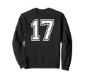 17 Number Seventeen Team Sports Grunge Sweatshirt - Trendy Graphic Unisex - T-Shirt, Sweatshirt, Hoodie