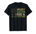 Brisket Bacon Ribs Freedom Grill Bbq T-Shirt - Novelty Apparel Men Women - T-Shirt, Sweatshirt, Hoodie