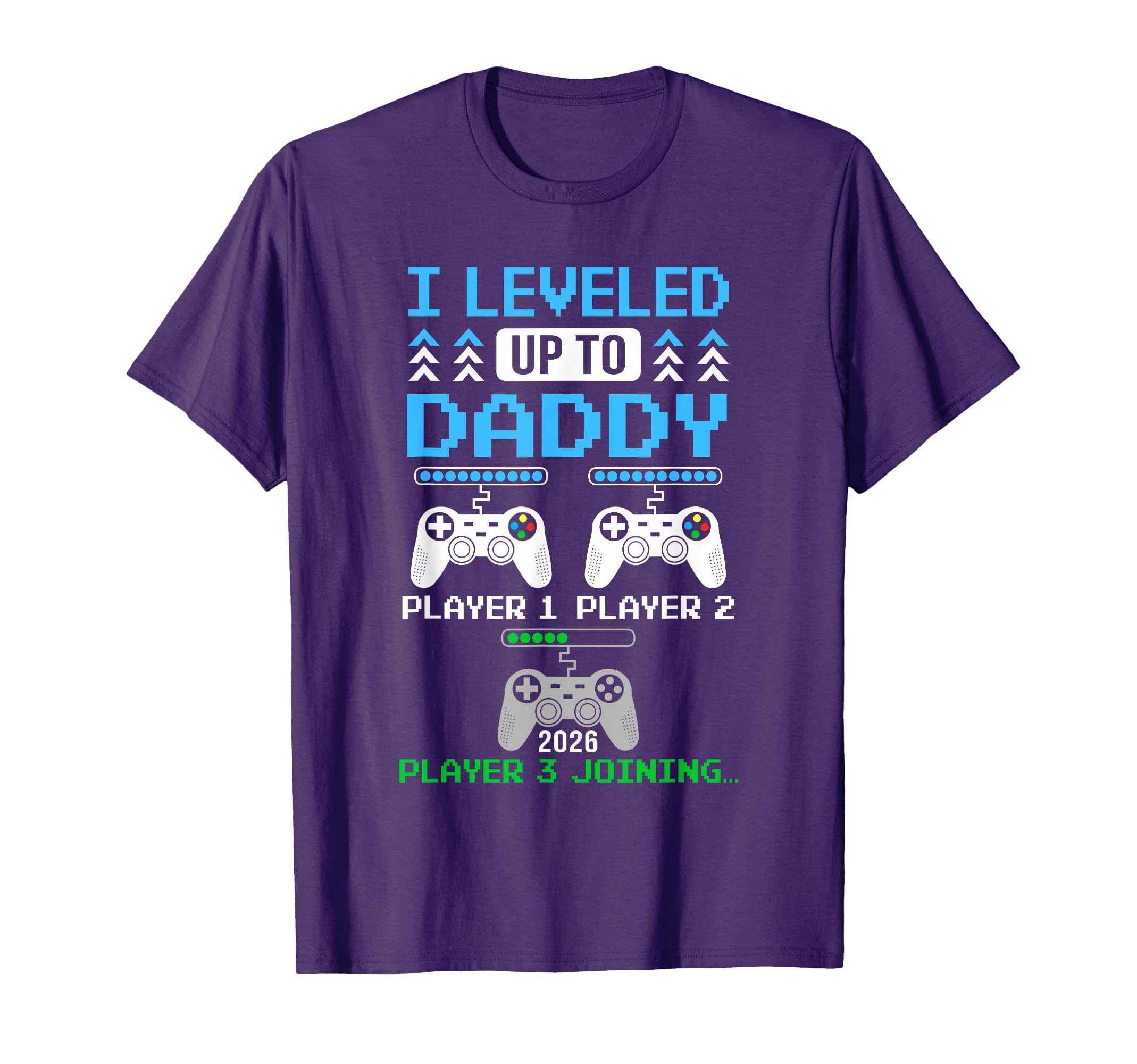Leveled Up To Daddy Again Funny T-Shirt - Minimalist Print for Adults - T-Shirt, Sweatshirt, Hoodie