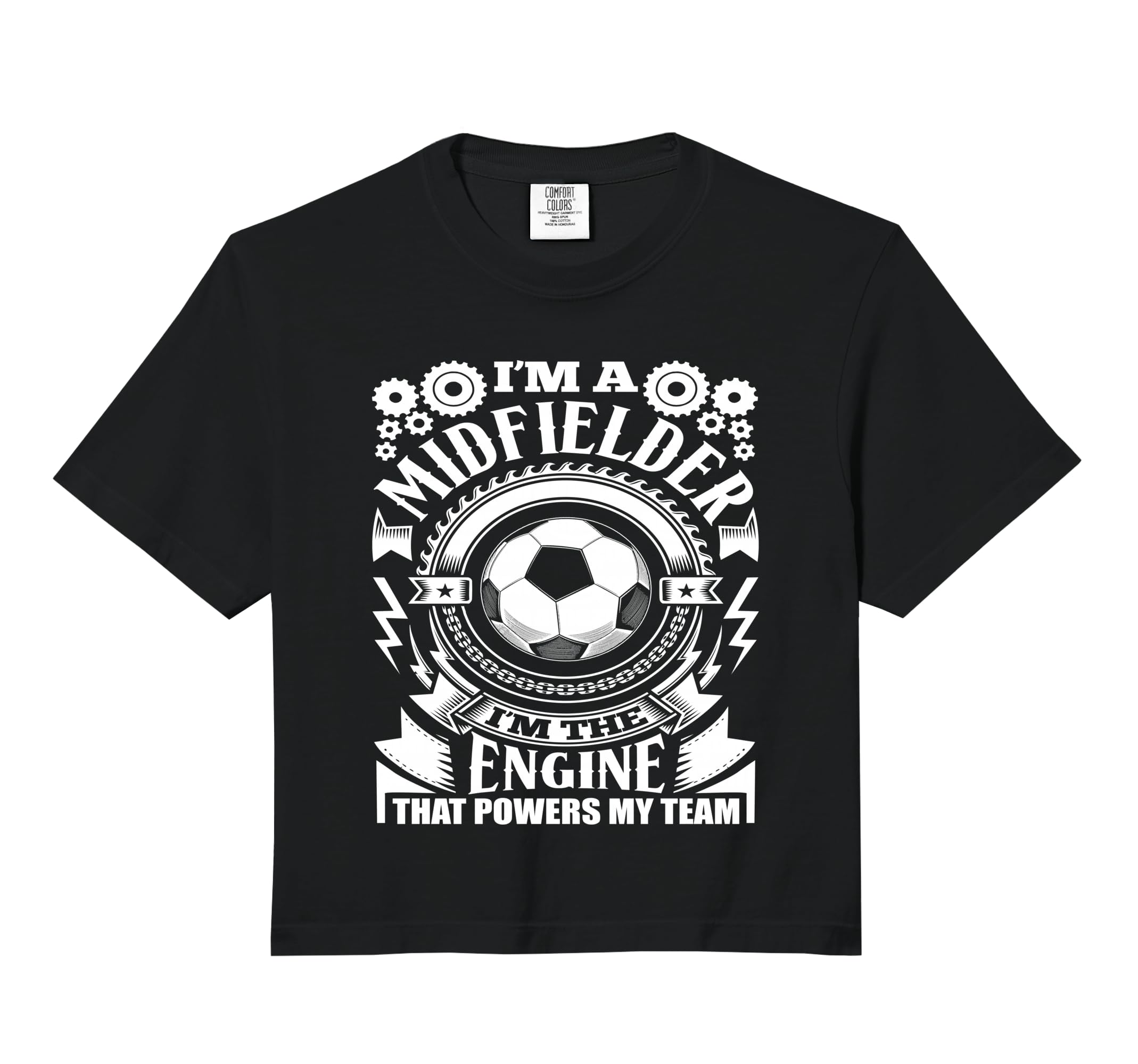 Im Midfielder Soccer Comfort Colors Crop T-Shirt - Novelty Apparel Unisex - T-Shirt, Sweatshirt, Hoodie