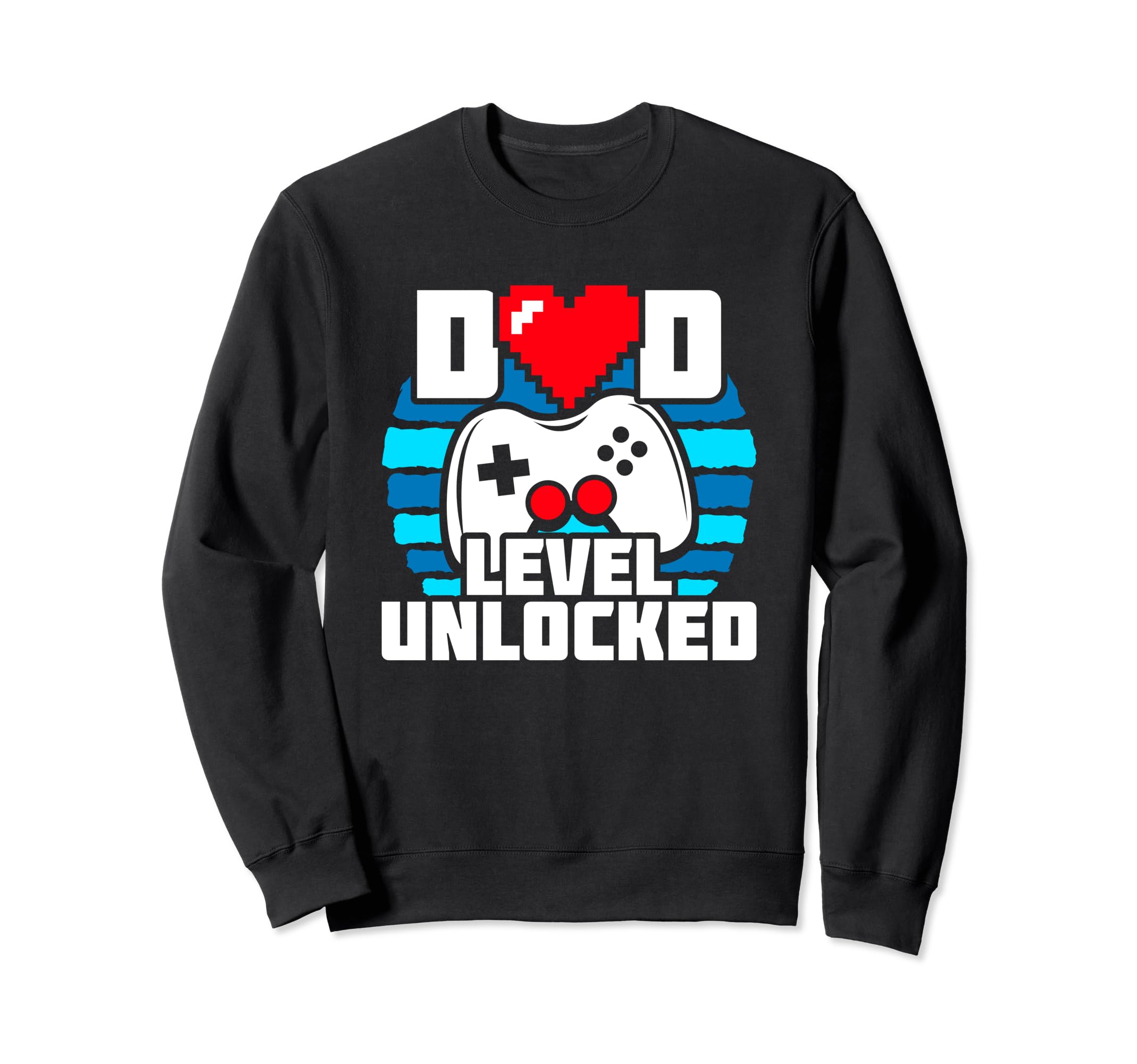 New Dad Level Unlocked Gamer Dad Sweatshirt - Custom Art Print for Adults - T-Shirt, Sweatshirt, Hoodie