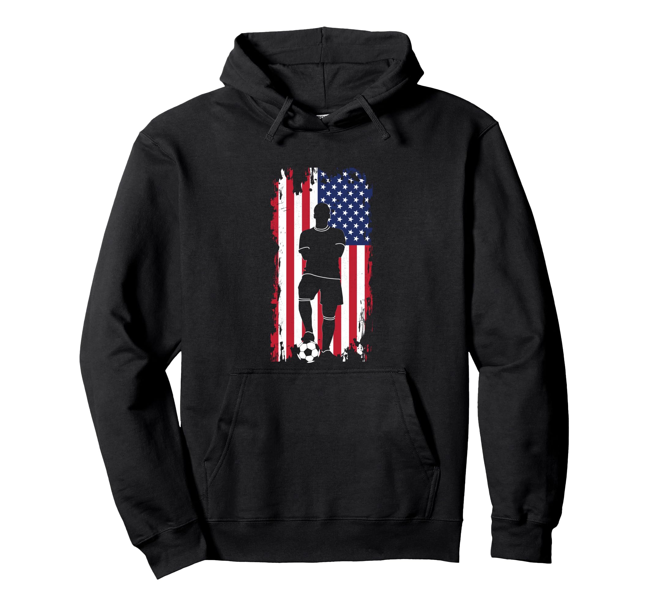 American Flag Soccer Soccer Hoodie - Graphic Print Men Women - T-Shirt, Sweatshirt, Hoodie