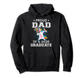 Proud Dad 2026 Graduate Unicorn Dabbing Hoodie - Trendy Graphic Unisex - T-Shirt, Sweatshirt, Hoodie