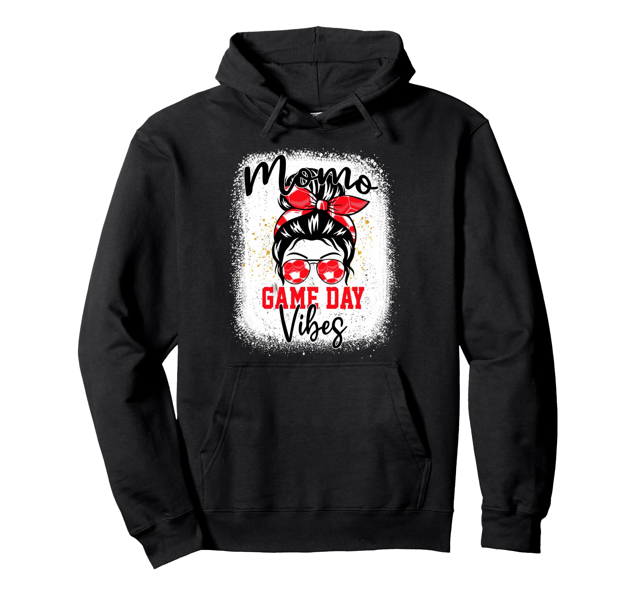 Soccer Momo Bleached Bun Mothers Day Hoodie - Fun Novelty Design Unisex - T-Shirt, Sweatshirt, Hoodie