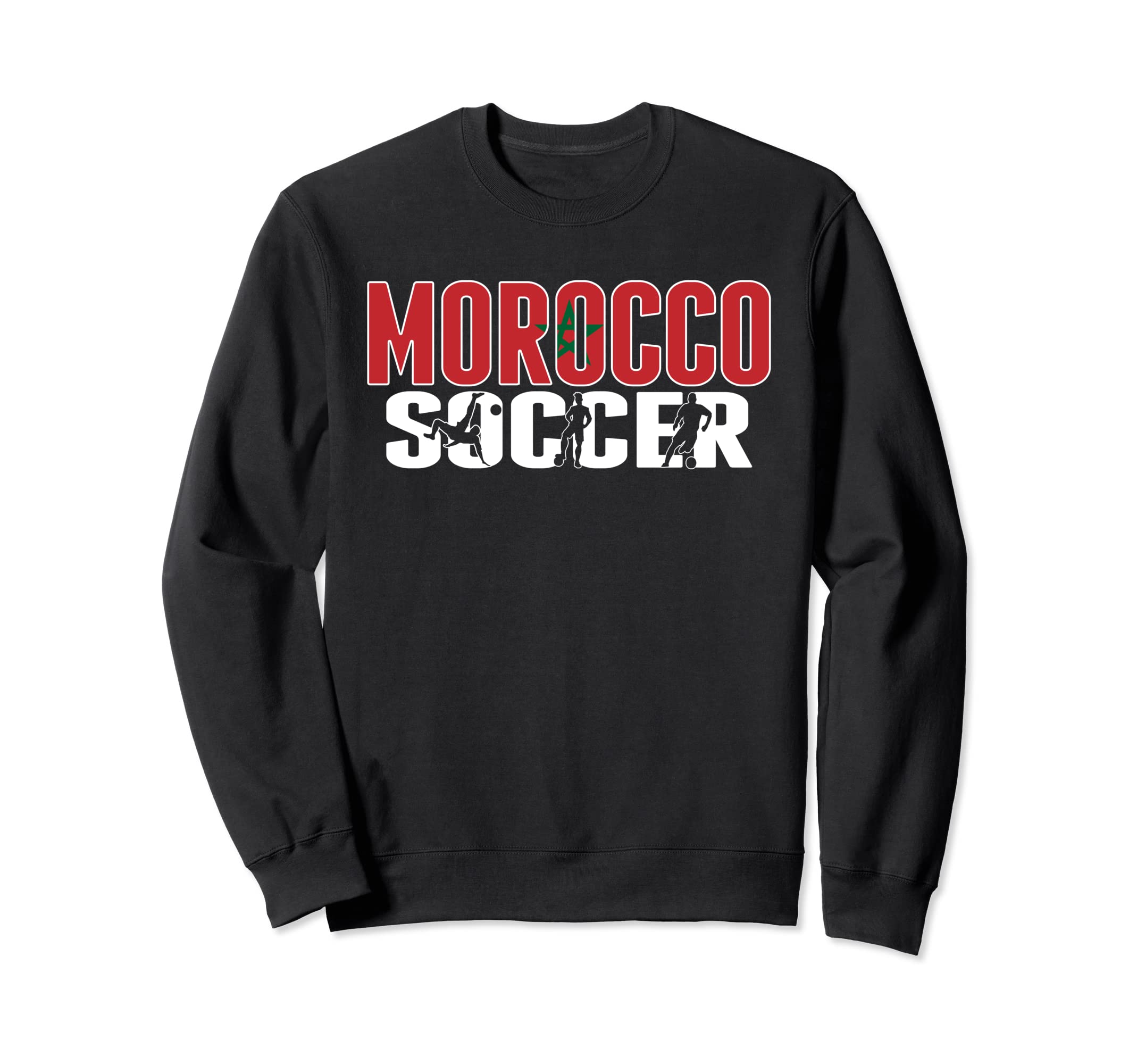 Morocco Soccer Fans Jersey Sweatshirt - Streetwear Style for Adults - T-Shirt, Sweatshirt, Hoodie