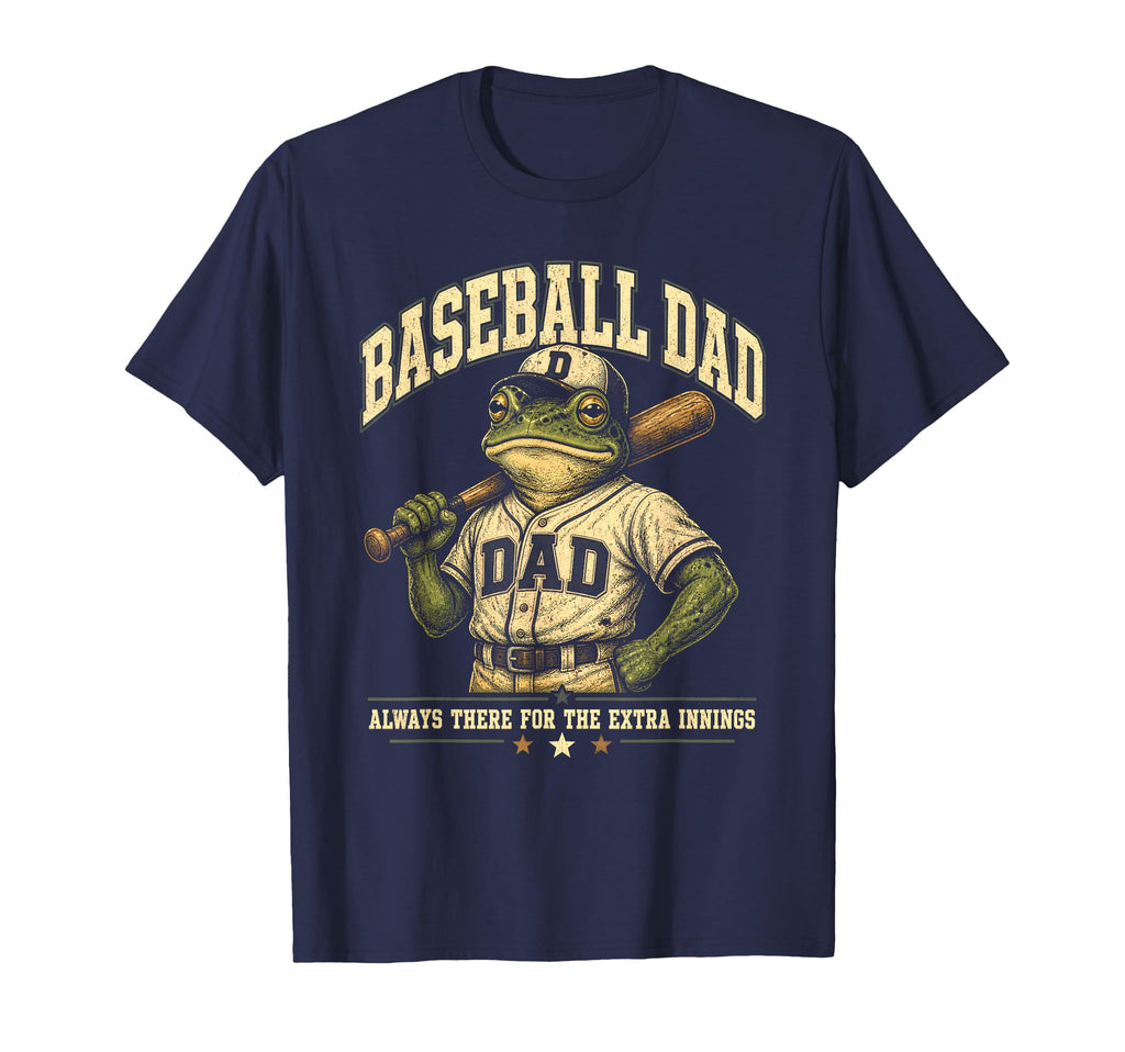 Funny Baseball Dad Frog Extra Innings T-Shirt - Unique Graphic for Adults - T-Shirt, Sweatshirt, Hoodie