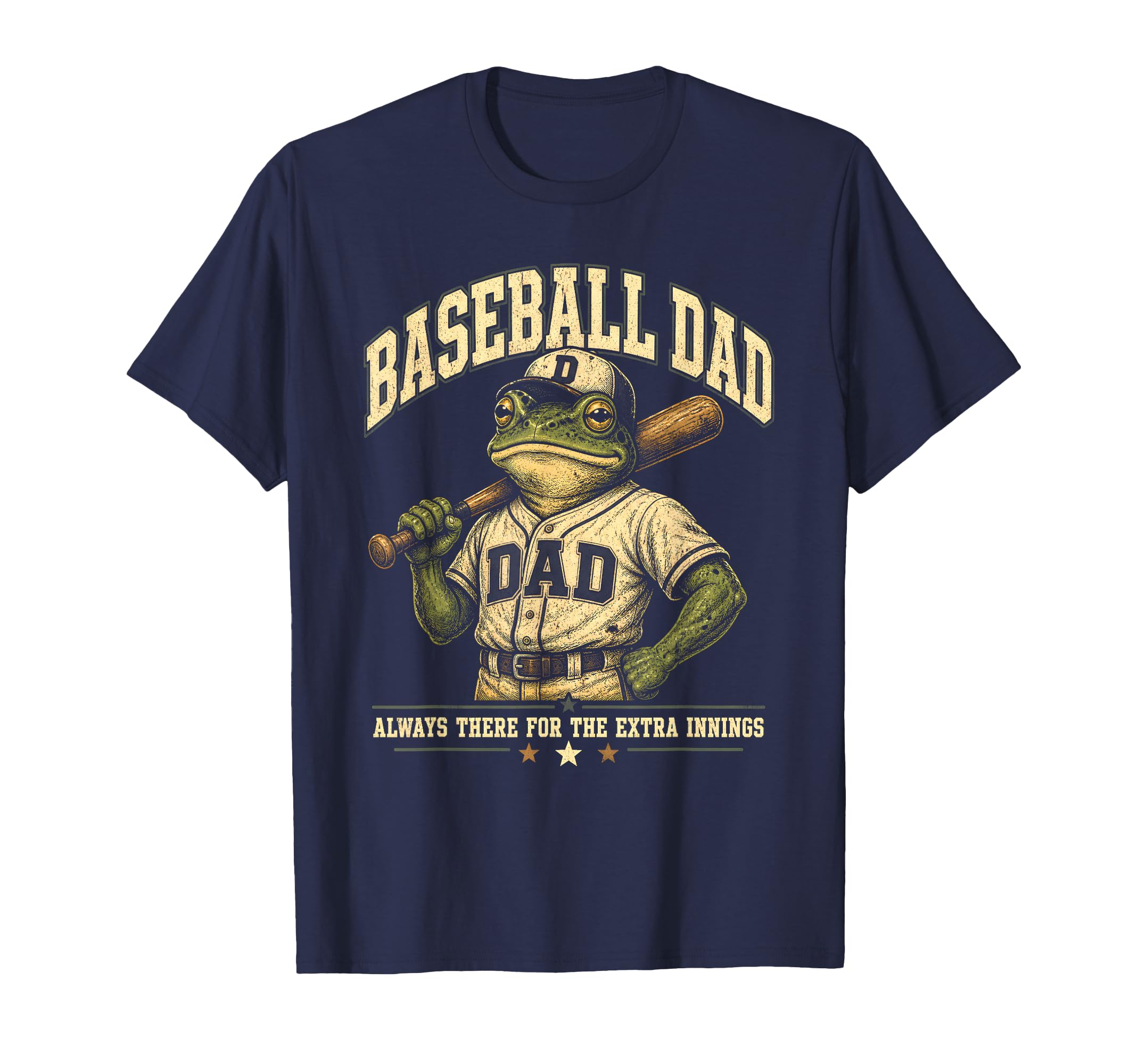 Funny Baseball Dad Frog Extra Innings T-Shirt - Unique Graphic for Adults - T-Shirt, Sweatshirt, Hoodie