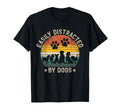 Easily Distracted Dogs Pet Dog Lover T-Shirt - Fun Novelty Design Unisex - T-Shirt, Sweatshirt, Hoodie