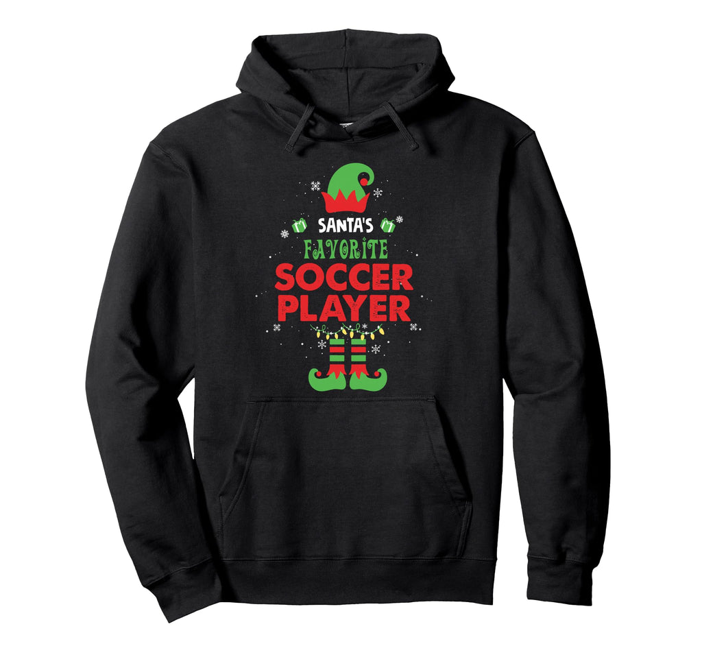 Santas Favorite Soccer Player Funny Hoodie - Aesthetic Graphic for Adults - T-Shirt, Sweatshirt, Hoodie