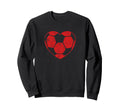Soccer Ball Shaped Heart Mom Fan Sweatshirt - Novelty Apparel for Adults - T-Shirt, Sweatshirt, Hoodie
