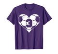 Soccer Number 3 Jersey Funny Soccer Heart T-Shirt - Trendy Graphic Unisex - T-Shirt, Sweatshirt, Hoodie