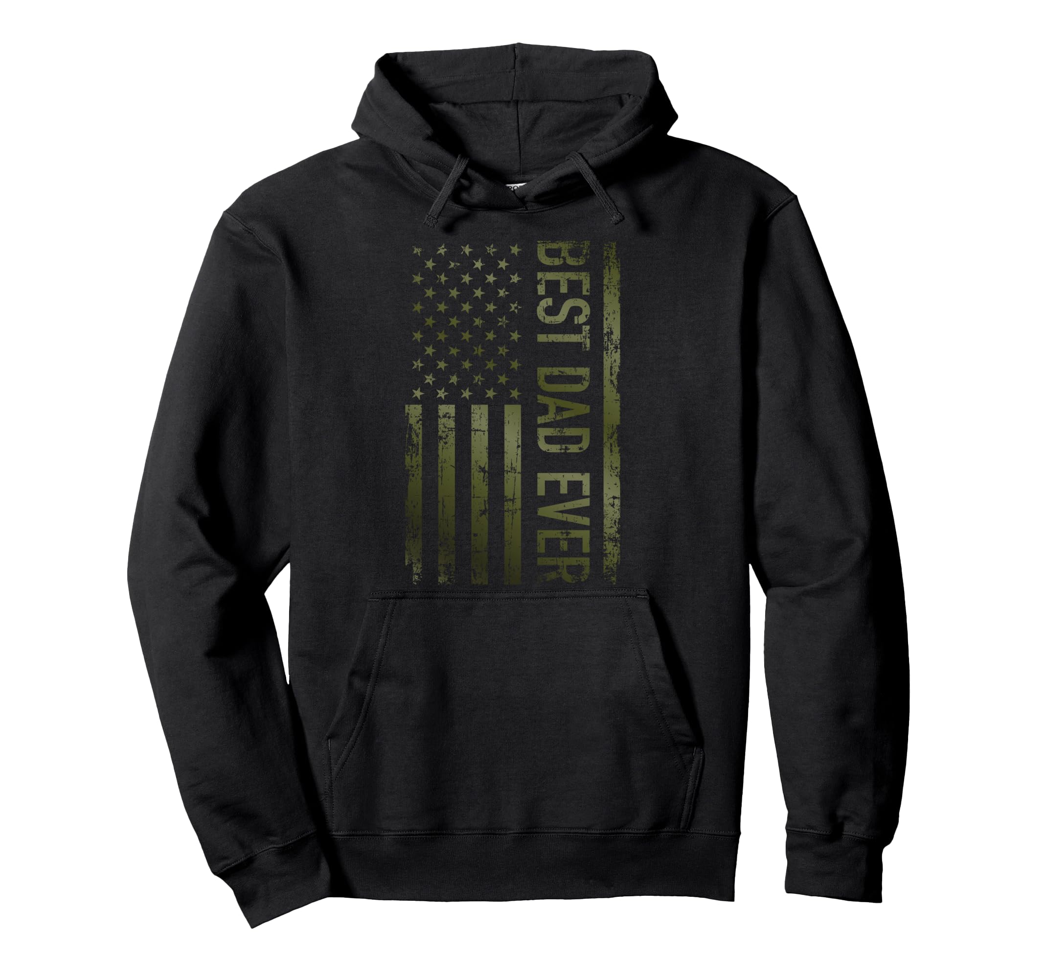 Best Dad Ever American Military Hoodie - Custom Art Print for Adults - T-Shirt, Sweatshirt, Hoodie