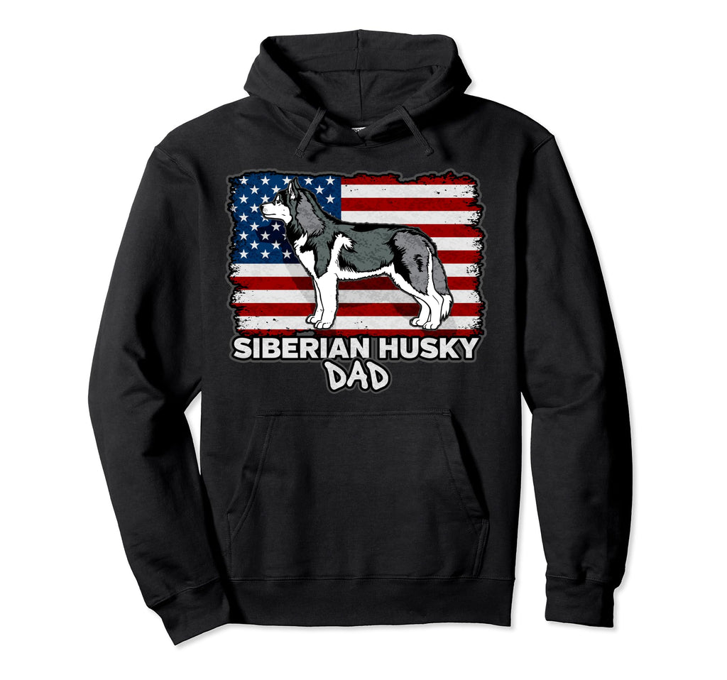 Siberian Husky Dog Dad Hoodie - Custom Art Print Unisex - T-Shirt, Sweatshirt, Hoodie