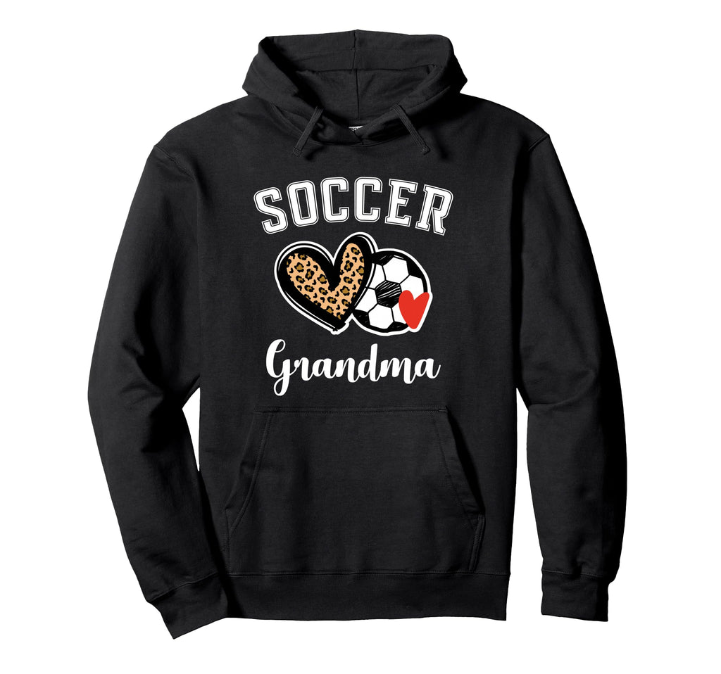 Soccer Grandma Leopard Heart Grandmother Hoodie - Graphic Print Men Women - T-Shirt, Sweatshirt, Hoodie