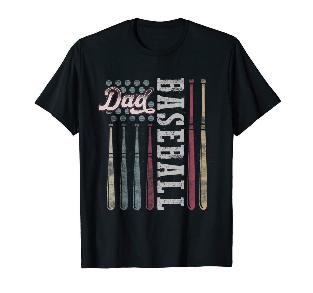 Mens Baseball Dad Funny Usa Flag T-Shirt - Fun Novelty Design Unisex - T-Shirt, Sweatshirt, Hoodie