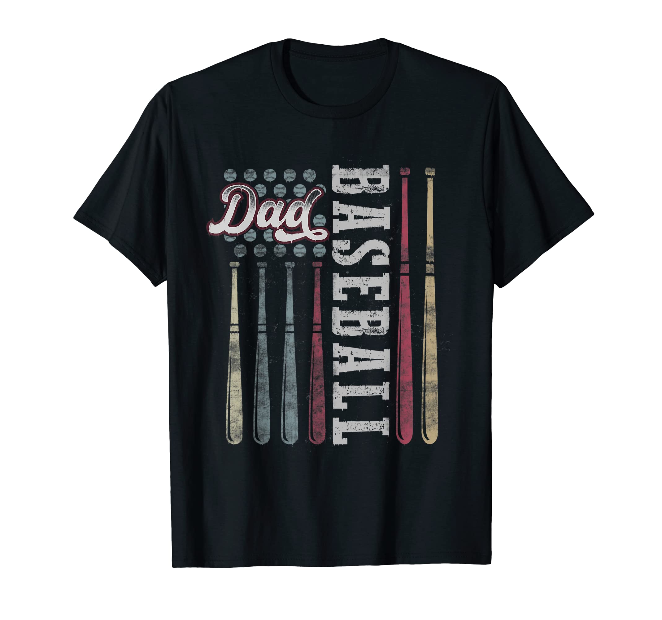 Mens Baseball Dad Funny Usa Flag T-Shirt - Fun Novelty Design Unisex - T-Shirt, Sweatshirt, Hoodie