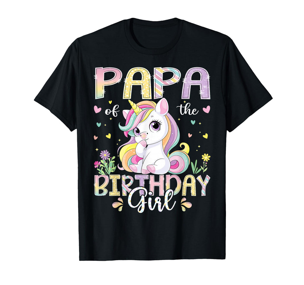 Papa Birthday Kawaii Unicorn Family T-Shirt - Trendy Graphic Unisex - T-Shirt, Sweatshirt, Hoodie