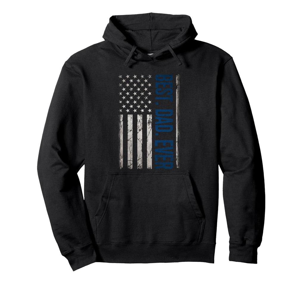 Best Dad Ever Us American Flag Gifts Hoodie - Minimalist Print for Adults - T-Shirt, Sweatshirt, Hoodie