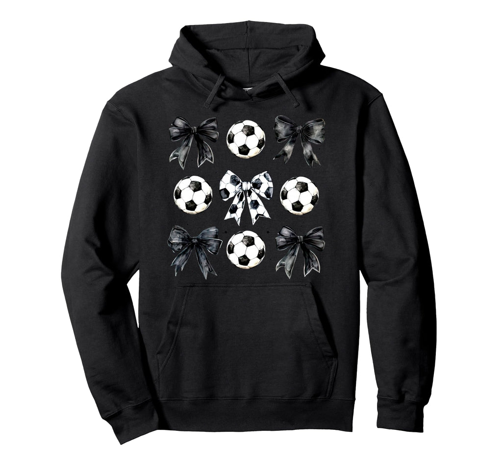 Soccer Bow Game Day Mama Soccer Hoodie - Custom Art Print Men Women - T-Shirt, Sweatshirt, Hoodie