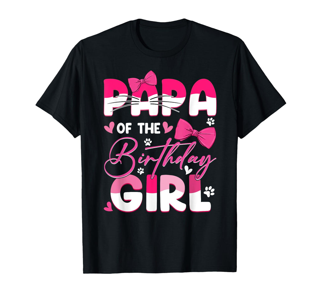 Papa Birthday Cat Kitty Family Matching T-Shirt - Graphic Print Men Women - T-Shirt, Sweatshirt, Hoodie