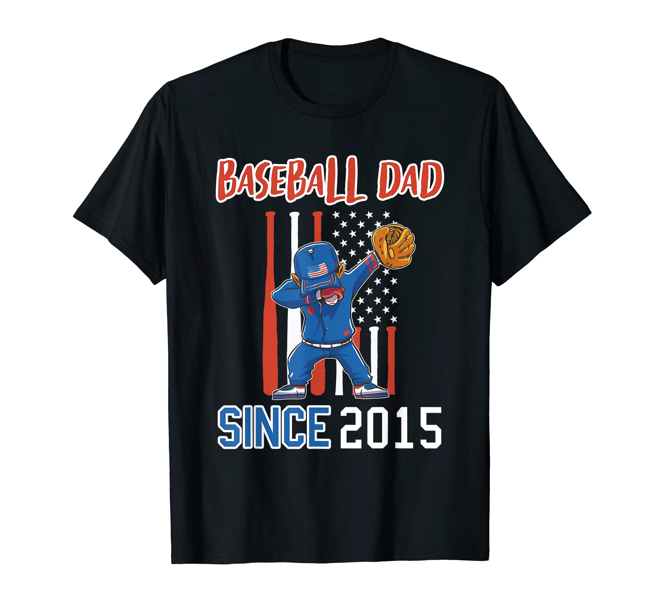 Baseball Dad Since 2015 T-Shirt - Minimalist Print Unisex - T-Shirt, Sweatshirt, Hoodie
