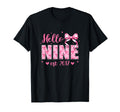 Hello Nine Est 2017 Coquette Bow 9Th T-Shirt - Graphic Print Unisex - T-Shirt, Sweatshirt, Hoodie