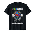 Autism Warrior Fighting My Son Autism T-Shirt - Unique Graphic for Adults - T-Shirt, Sweatshirt, Hoodie