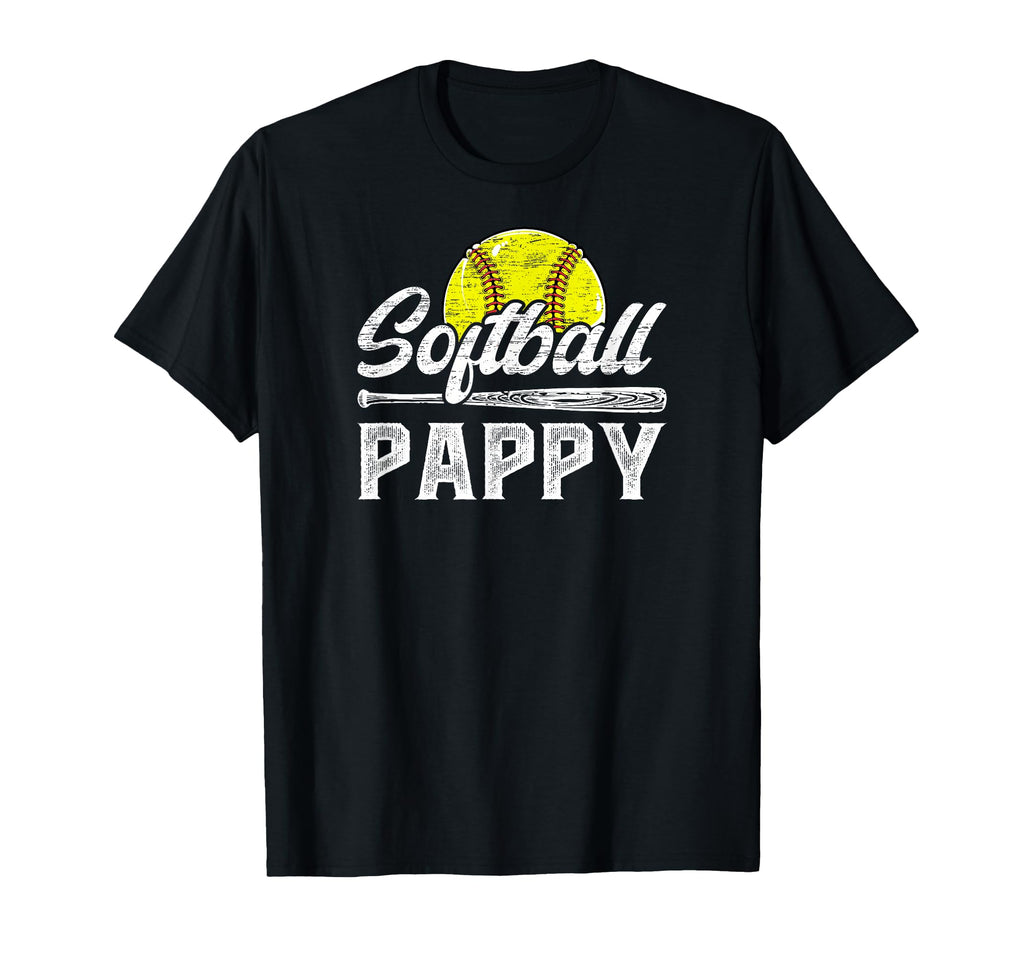 Softball Pappy Grandpa Pappy Softball T-Shirt - Graphic Print Unisex - T-Shirt, Sweatshirt, Hoodie