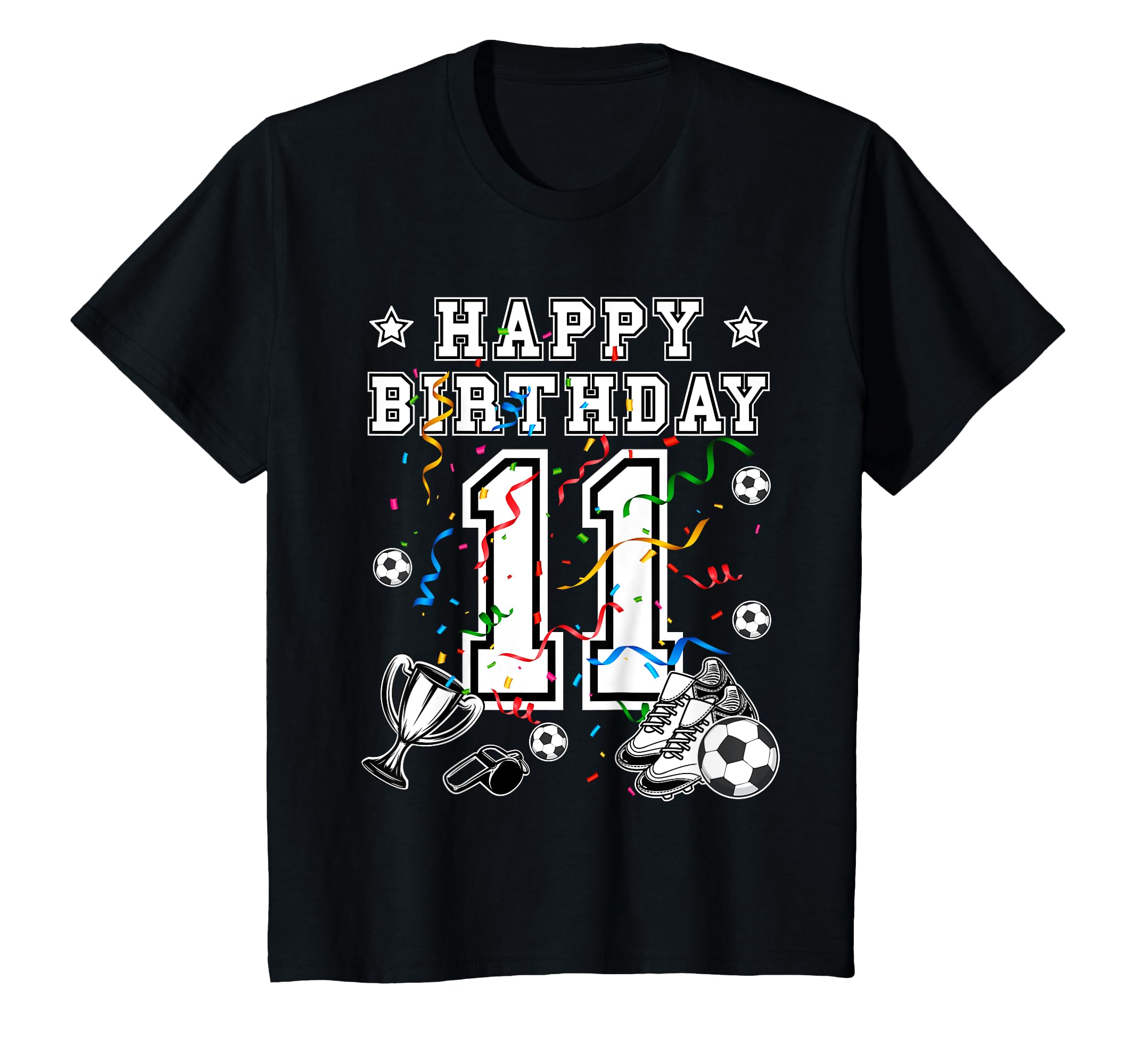 Soccer Birthday 11 Years Soccer Jersey T-Shirt - Custom Art Print Unisex - T-Shirt, Sweatshirt, Hoodie
