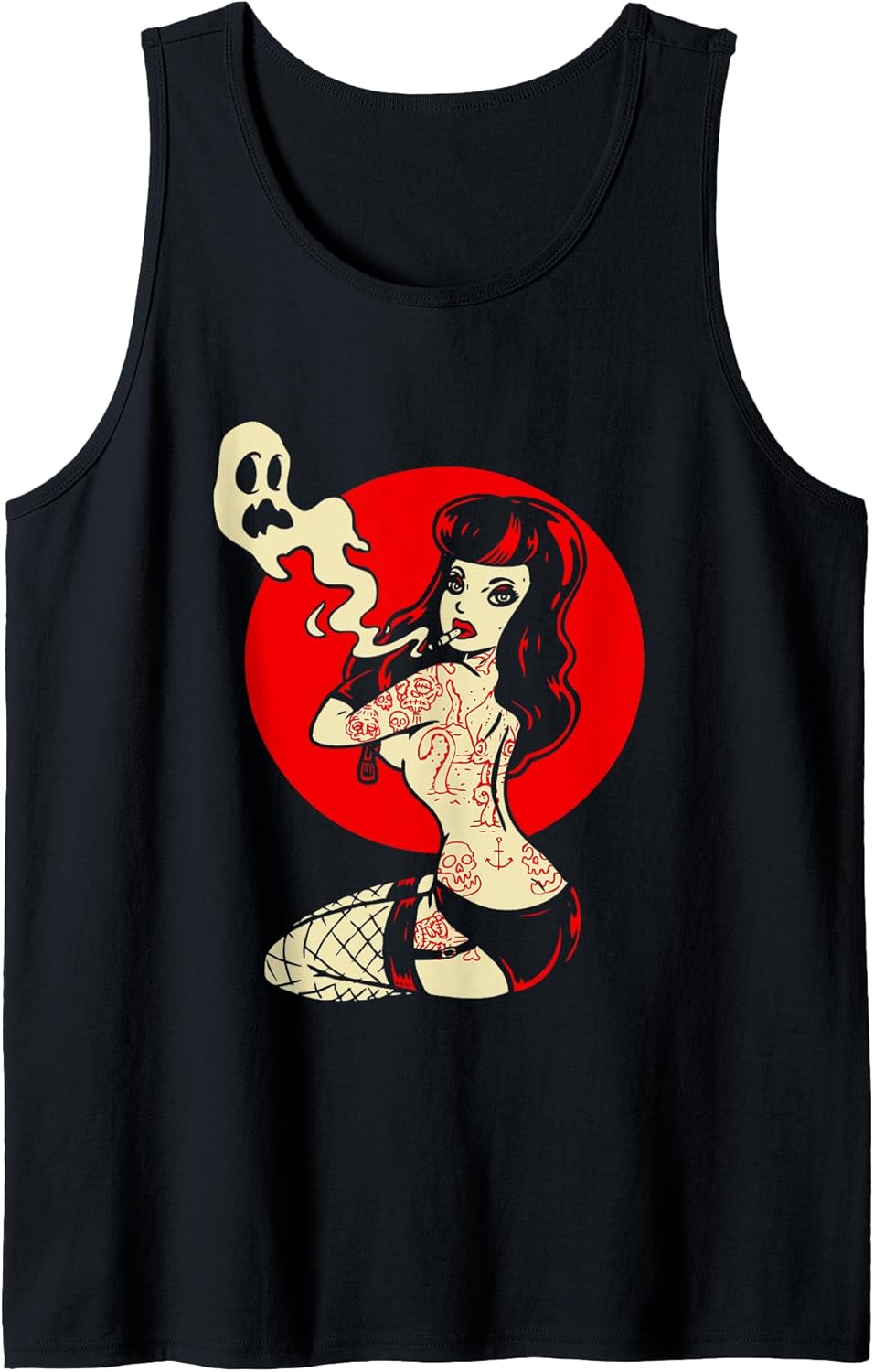 Horror Pinup Sexy Goth Girl Burlesque Psychobilly - Adult & Kids T-Shirts, Sweatshirts & Hoodies apparel design preview 1