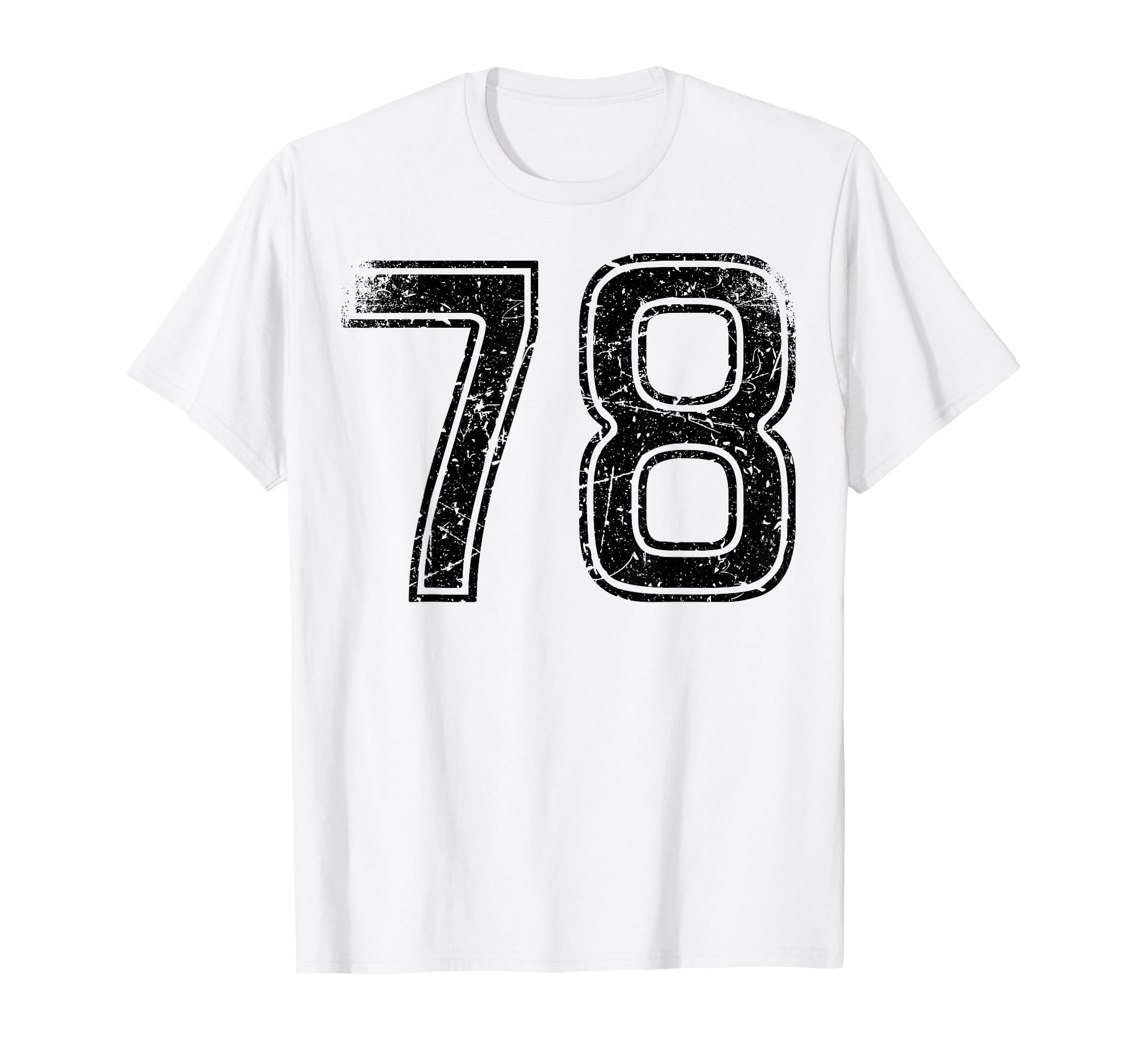 Black Sport Team Number 78 T-Shirt - Graphic Print Men Women - T-Shirt, Sweatshirt, Hoodie