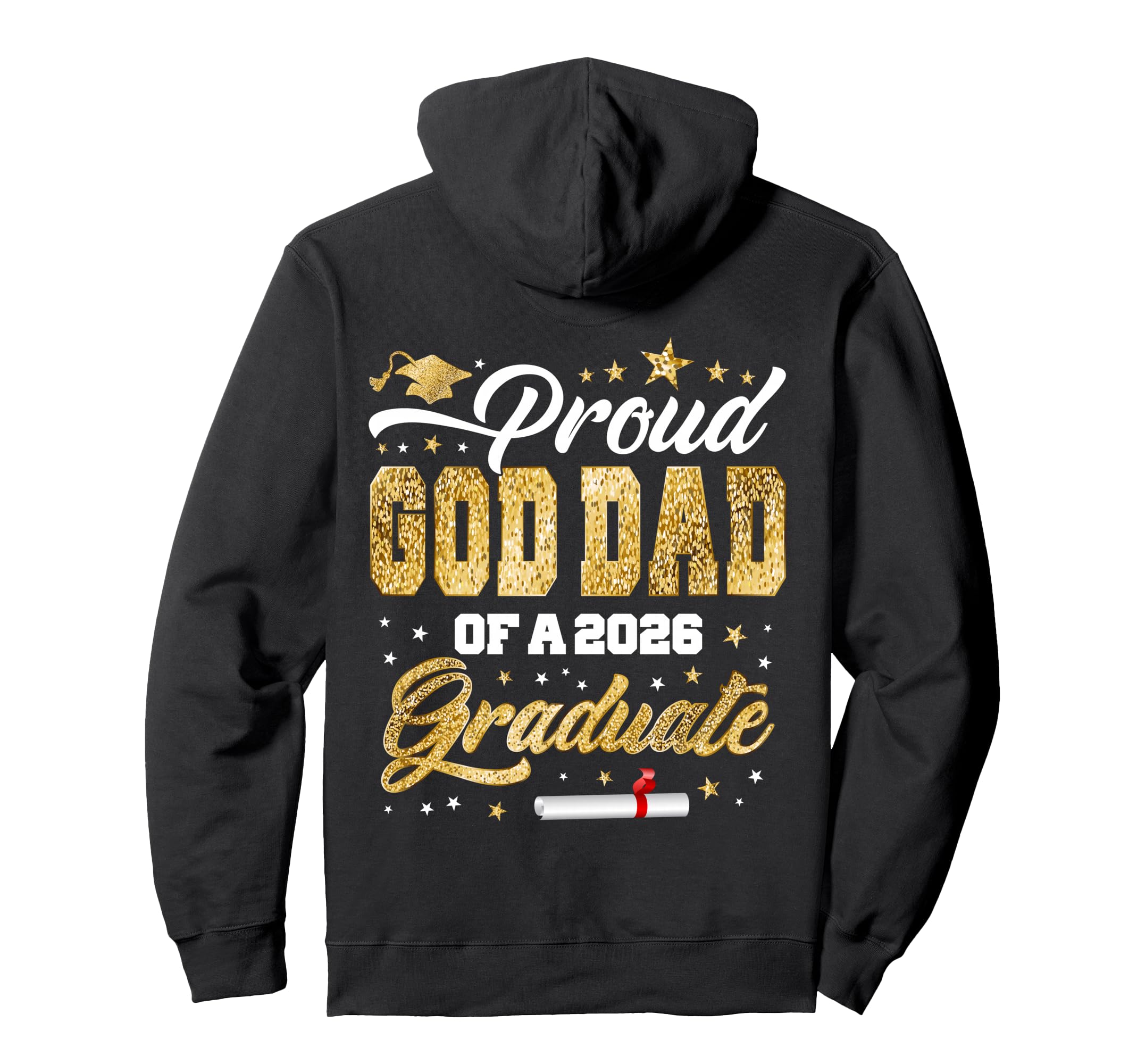 Proud God Dad Class 2026 Graduate Hoodie - Minimalist Print for Adults - T-Shirt, Sweatshirt, Hoodie