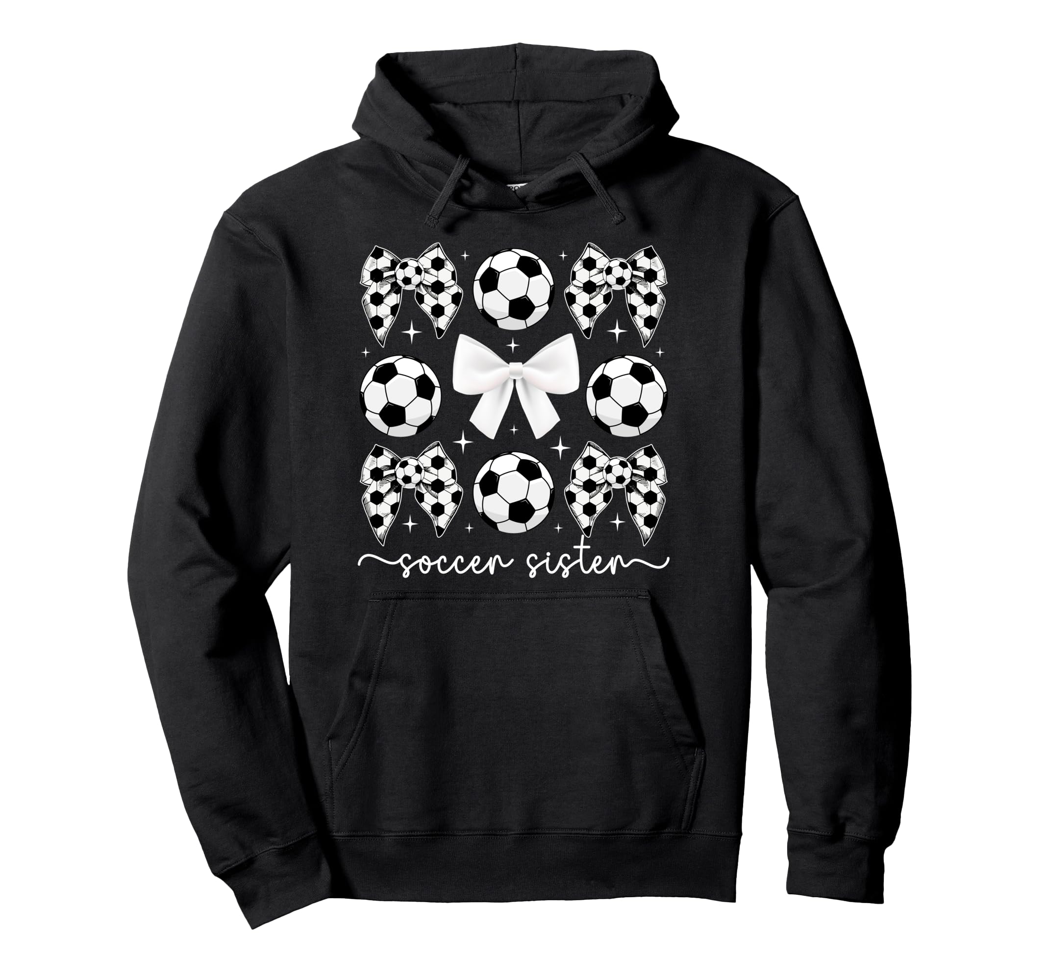 Soccer Sister Coquette Sister Soccer Hoodie - Minimalist Print Men Women - T-Shirt, Sweatshirt, Hoodie