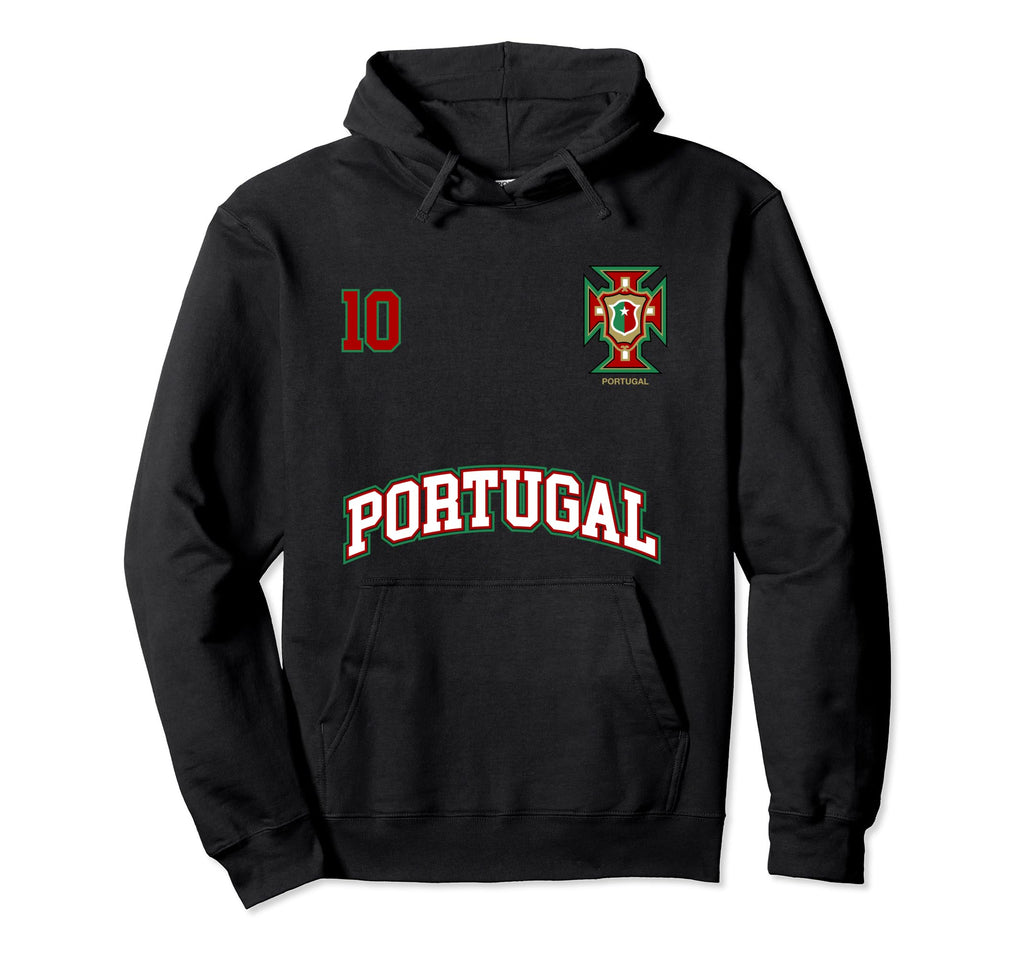 Portugal Number 10 Soccer Team Sports Hoodie - Unique Graphic for Adults - T-Shirt, Sweatshirt, Hoodie