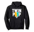 Twin Pop Twin Dad Fathers Day Hoodie - Unique Graphic for Adults - T-Shirt, Sweatshirt, Hoodie